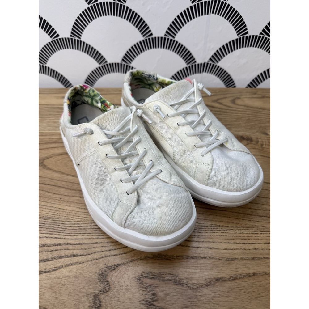 Hey Dude Women's Size 7 Karina Classic Coconut White Slip On Sneaker Tropical
